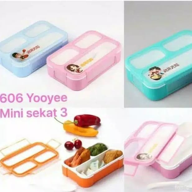 Produk Ready LUNCH BOX YOOYEE mini 606 YOOYEE MINI SEKAT 3