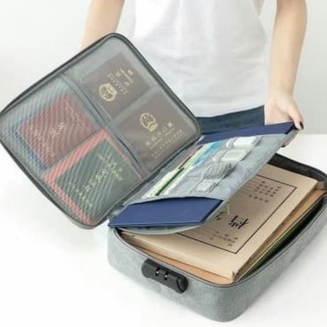 

MADONAJAYA- TAS DOKUMEN TRAVEL BAG DOCUMENT STORAGE BOX FILE DENGAN PASSWORD