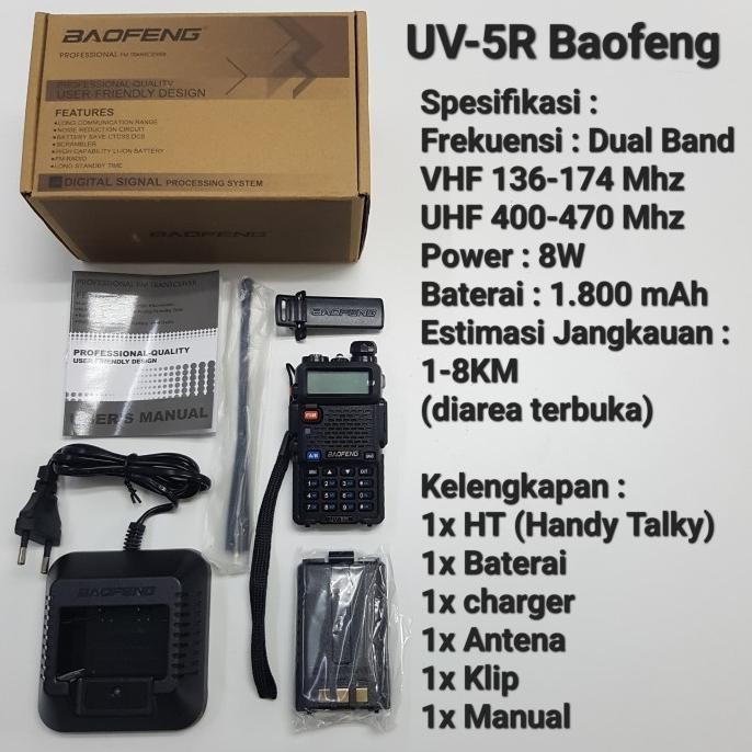 Baofeng UV-5R, HT Handy Talky Walkie Talkie Baofeng UV5R
