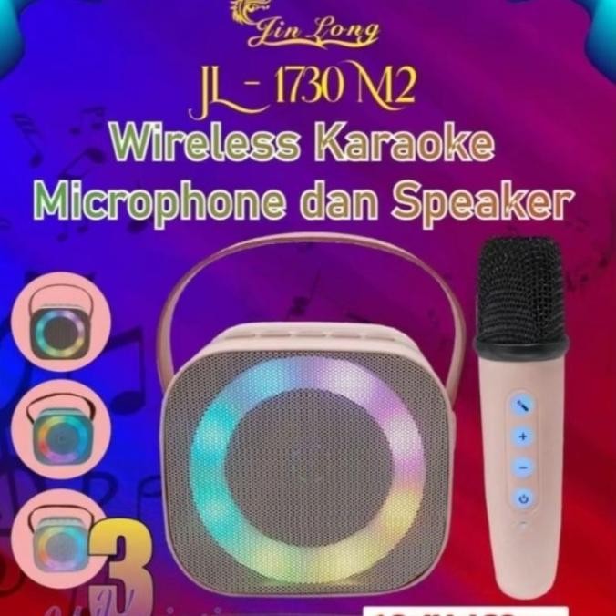 populer] SPEKAER MINI JINLONG JL1730 SPEAKER KAROKE MIC WIRELESS JINLONG JL1730