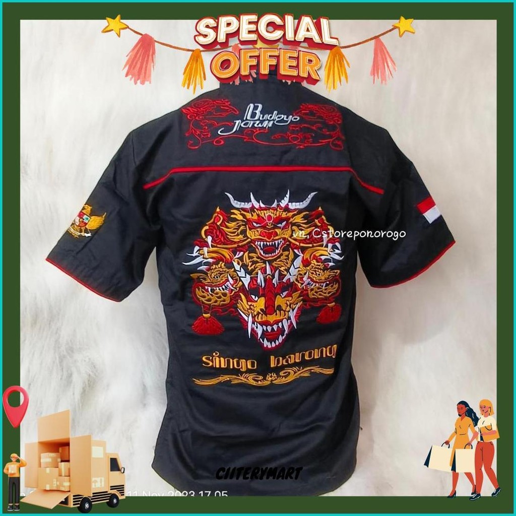 Baju Barongan Bordir Devil Dewasa Kancing Cina Termurah Se Shopee / Barongan Devil / Baju Barongan /