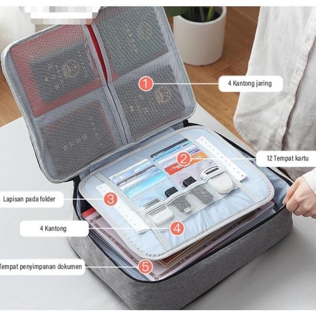 

TAS DOKUMEN TEMPAT PENYIMPANAN FILE SERTIFIKAT TRAVEL BAG STORAGE BOX