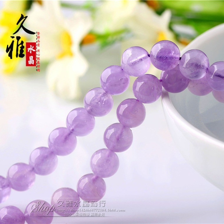 Manik-manik Tersebar Kecubung Alami Lavender DIY Manik-manik Ornamen Produk Setengah Jadi Amethyst