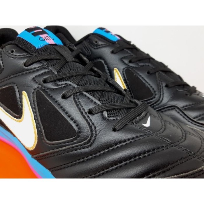 Sepatu Futsal Nike Lunar Gato 5 LTR Hitam Black Pink Blue Ic Soccer