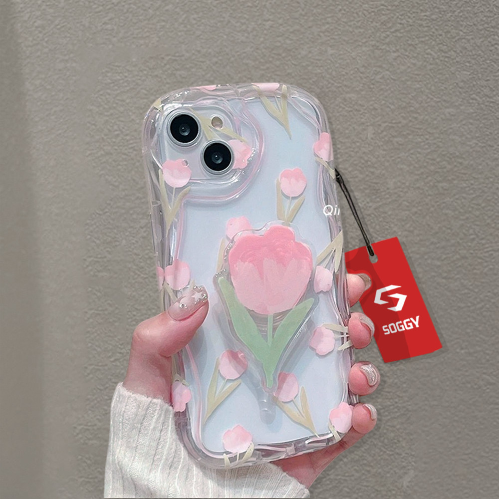 [ CASING+POPSOCKET ] SOGGY Case Tulip Oppo Reno 12 12F 11 11F 10 8Z 8T 8 7Z 7 6 5 5F 4 4F A37 A37F N