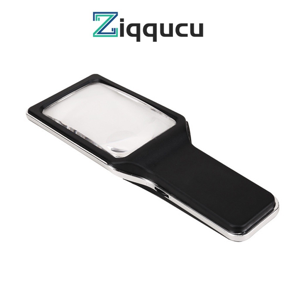 

ZIQQUCU Kaca Pembesar Persegi Panjang Genggam Lampu LED Kaca Pembesar 6X Kaca Pembesar Baca untuk Lansia Penglihatan Rendah |8fSTfKwR|