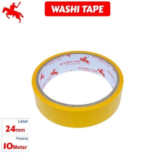 

JUAL Lakban Kertas / Washi Tape Ksatria Tape Masking Tape 12 - 24 mm X 10 M - 12mm X 10meter - 12mm x 10m