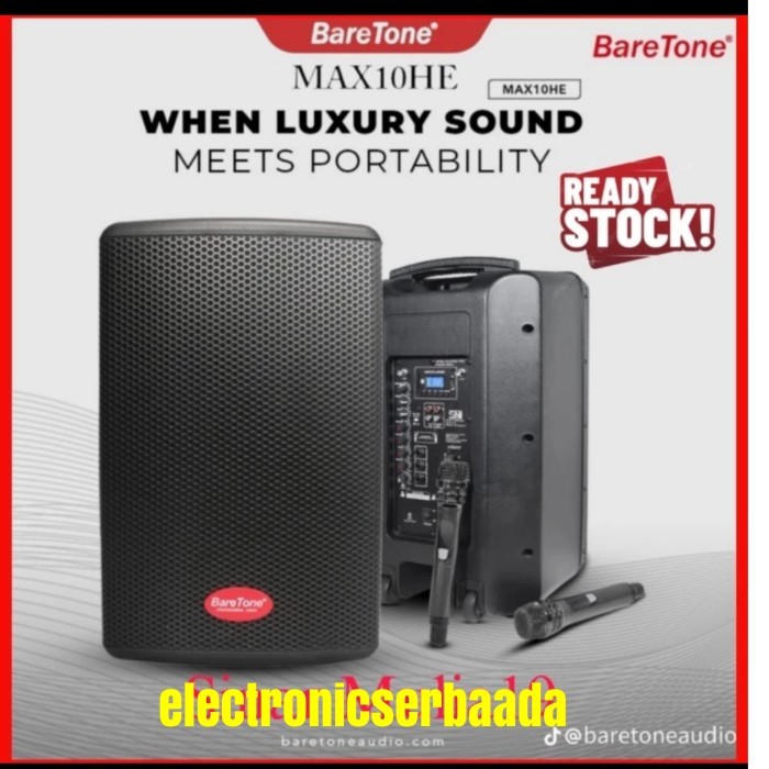 SPEAKER PORTABLE BARETONE STEREO MAX 10 HE SPEAKER BLUTOOTH KARAOKE