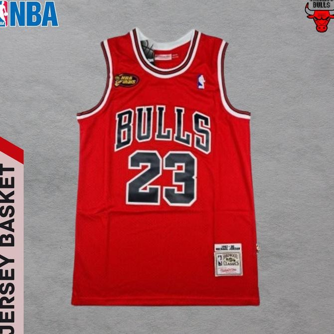 Baju Jersey Basket Classic NBA Michael Jordan Chicago Bulls Finals1997