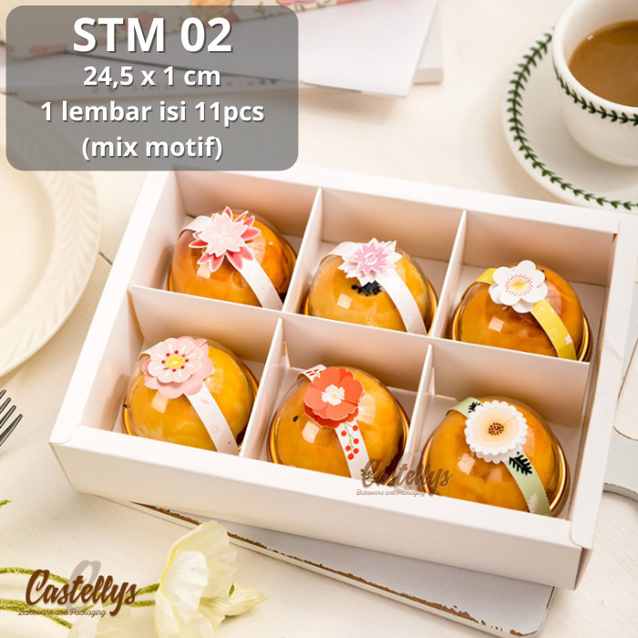 

Sticker Stiker Label Band STM 02 Mooncake Pia Cookies Snowskin Kue