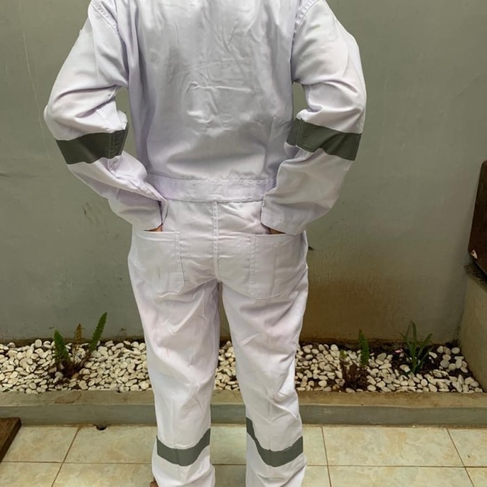 Koleksi Baru wearpack safety/terusan/PUTIH