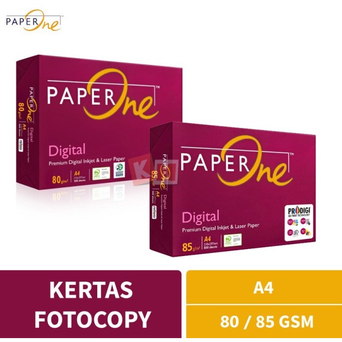 

TERMURAH - Kertas Fotocopy HVS PaperOne Paper One A4 80/85 Gram Gsm Gr