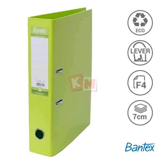 

BEBAS ONGKIR - Ordner Bantex Lever Arch File PP Plastic Folio 7cm Lime 1465-65
