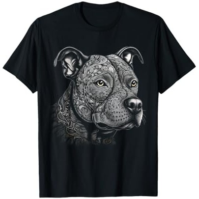 Kaos Wanita Pemilik Pitbull Artistik Mandala Pecinta Anjing Pitbull |TKbkHWDA|