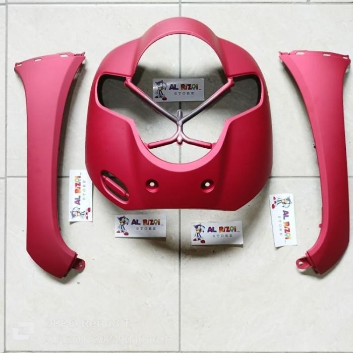 Paket Cover Body Bodi Depan Honda Scoopy FI Esp New K93 2017-2020 Merah Doff Import Premium