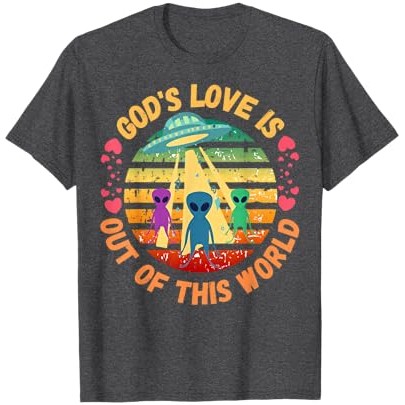 Kaos Vintage Cinta Tuhan Luar Biasa, Kaos Hari UFO Sedunia |ZXSCGcV3|
