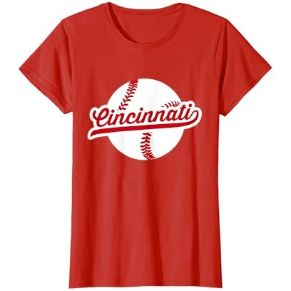 Cincinnati Baseball Vintage Ohio Pride Love City Red Kaos |GCzot7Wc|