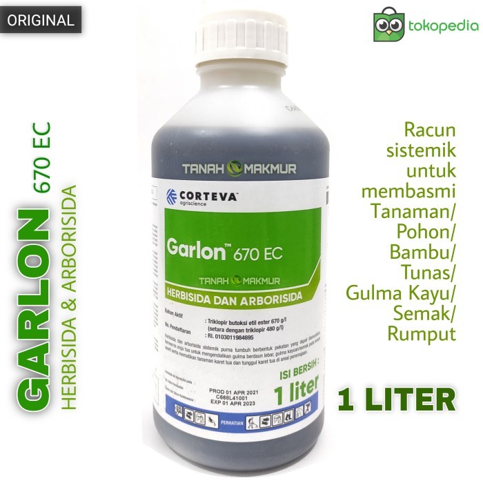 HARGA DISC - GARLON 1LITER 670EC 1 LITER HERBISIDA RACUN POHON KAYU GULMA BAMBU ORI