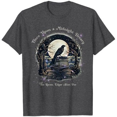 Kaos Once Upon a Midnight Dreary The Raven oleh Edgar Allan Poe |gjPJx64Z|