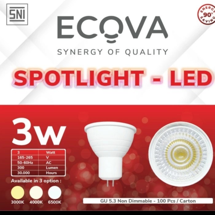 spot light tusuk led 3watt 5watt 7watt ecova / lampu down light lemari