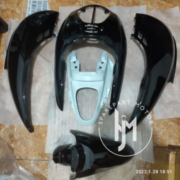 Full Set Full Body Bodi Halus Honda Scoopy Karbu Lama 2010 2012 Hitam Import Premium
