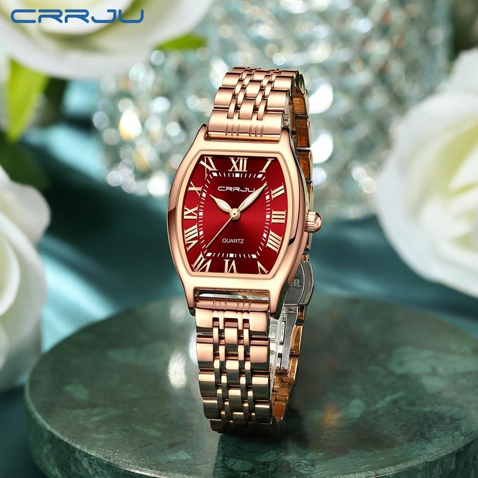 Ready Crrju Jam Tangan Wanita Elegan 2023 Anti Air Rantai Kado Buat Pacar Cewek 5013