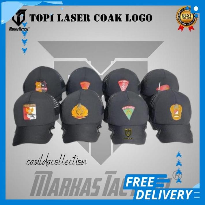 TOPI VELCRO TACTICAL / TOPI PRIA WANITA / TOPI VELCRO LASER / TOPI COAK LASER LOGO COD PILIHAN TERPO