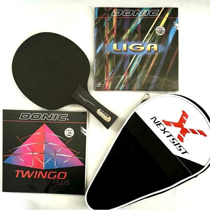 Raket Tenis Meja Donic Black Devil Kombinasi Karet Set