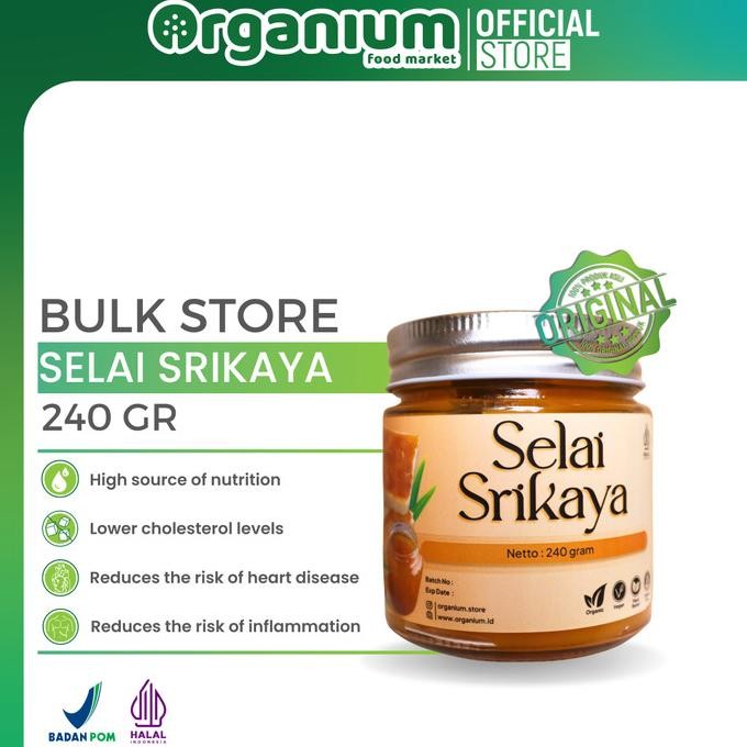 

Srikaya Jam Organium Selai Srikaya, Selai Roti Srikaya - 240G