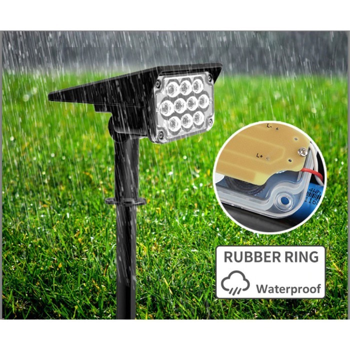 SOLAR CELL Lampu Taman Tancap / Sorot Taman Tenaga Surya 10 Watt / Lampu Sorot Tanaman Outdoor
