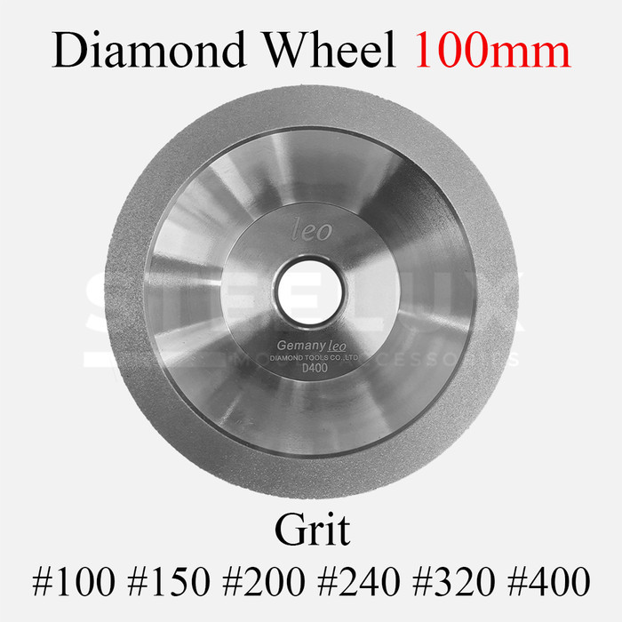 Gerinda Diamond Wheel Leo 100mm Grit #100 #150 #200 #240 #320 #400 Grade 100x20x35x5x10 100mm 4" Inc