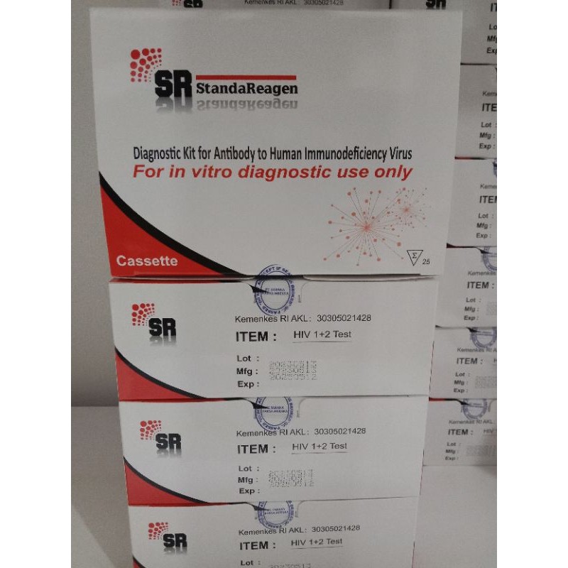 Alat rapit test HIV merek SR isi 25test perbox