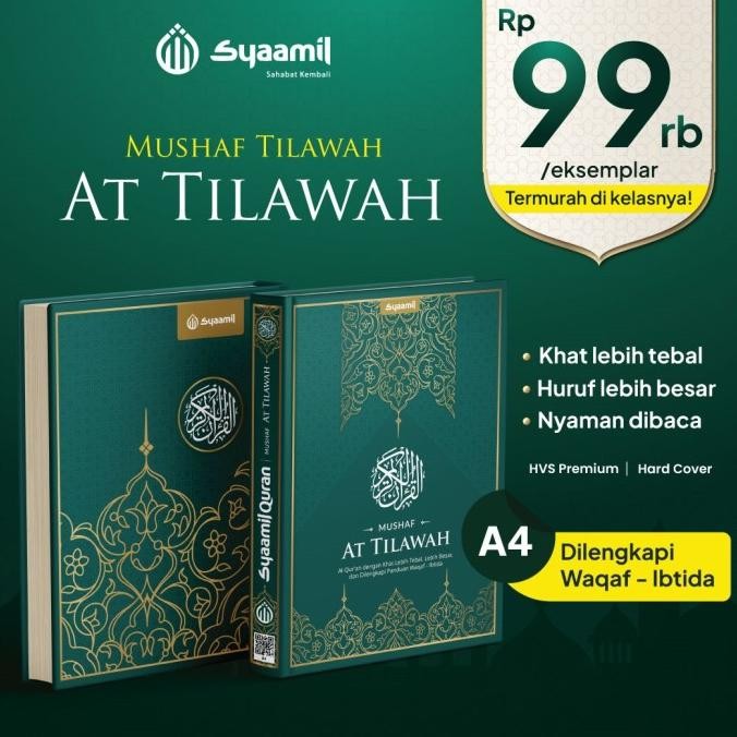 

Promo Al-Quran Mushaf At Tilawah A4 Hc Ukuran Besar Nonterjemah Wakaf Ibtida