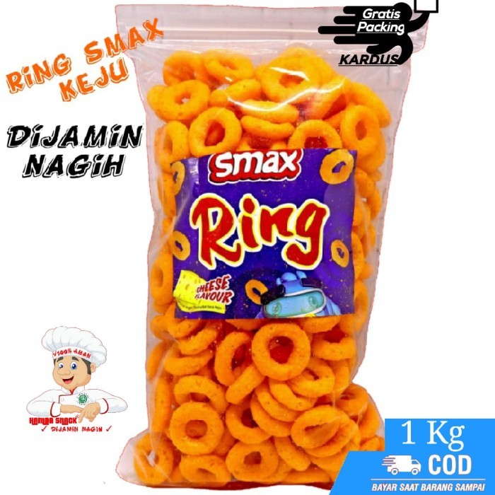

EKSLUSIF [1Kg] RING smax KEJU / Ring smax XTRA PEDAS Hamba Snack kiloan