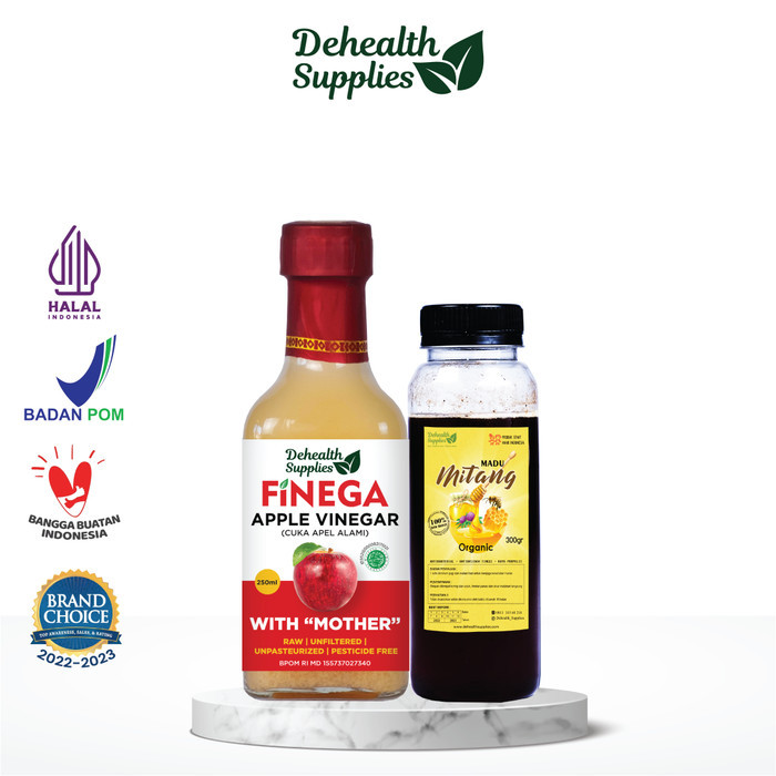 

Dehealth Supplies Paket Cuma (Cuka Apel & Madu ) 250Ml Botol Kaca