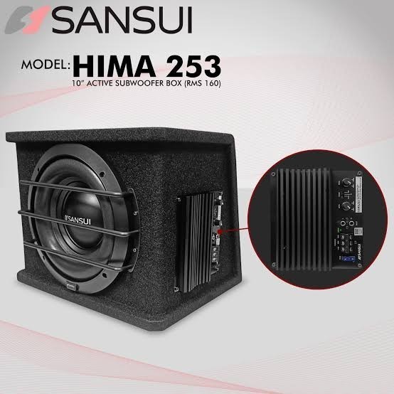 Bastube Subwoofer Aktif Box Sansui Hima-253 10 Inch / Basstube Mobil 10inch