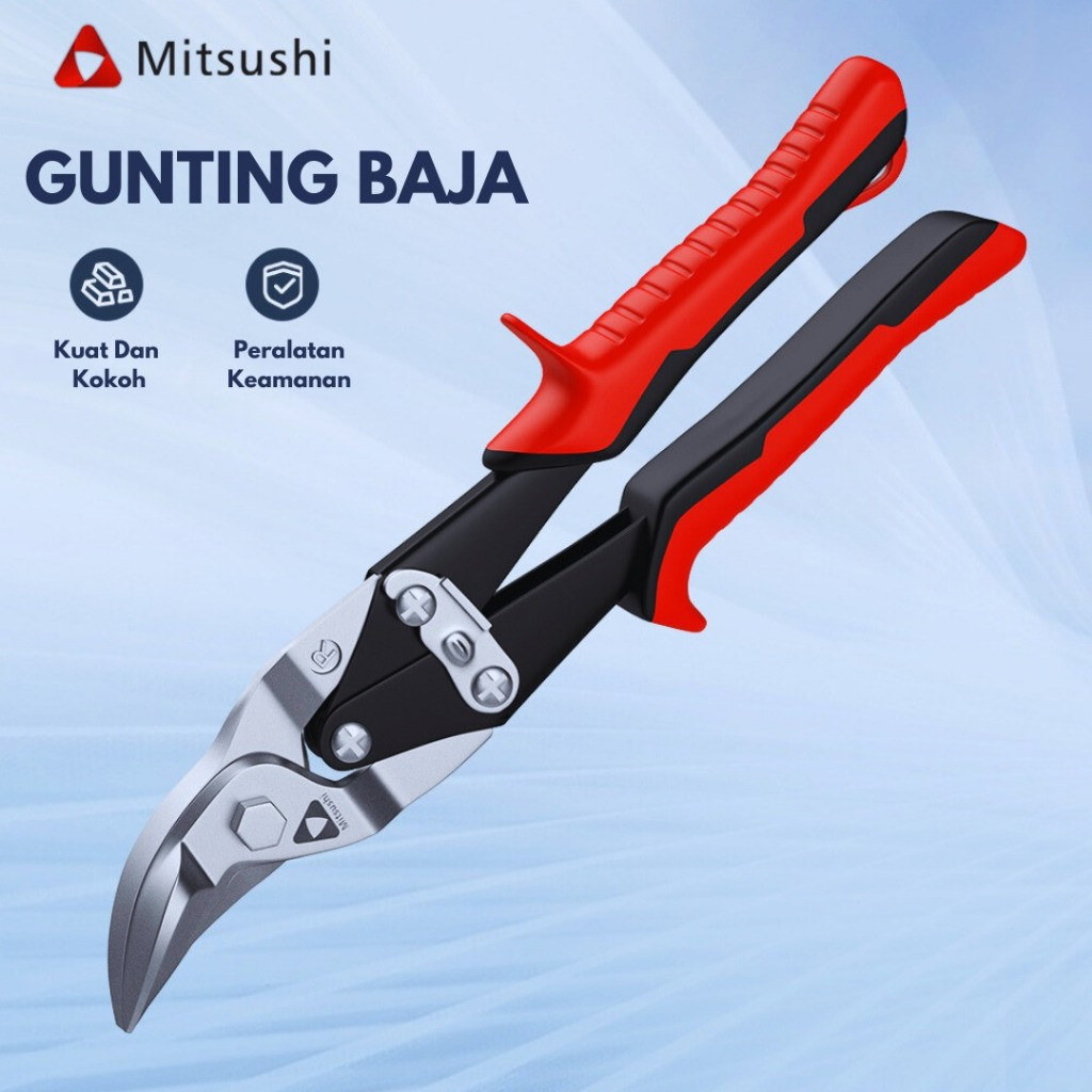 Mitsushi Gunting Baja Ringan Serbaguna 10 Inch Panjang 250mm/Gunting Holo Gunting Baja Ringan Tajam 