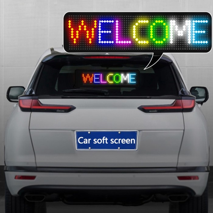 LED Flexible Screen Display Mobil Lampu Running text Size 67 x 12 cm