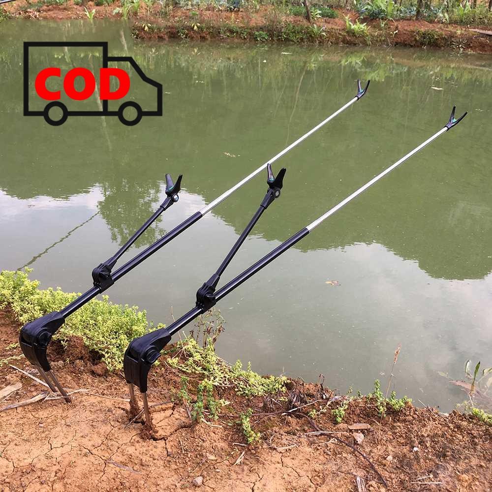 Jagrak Pancing Pegangan Bracket Joran Pancing Teleskopik Stainless Panjang Pendek Holder