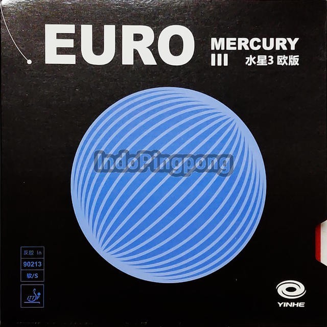Yinhe Mercury Euro Iii - Rubber Karet Spons Biru Merah 3 - Merah