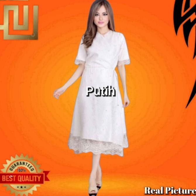 baju gaun pesta wanita blouse natal juliet jumbo midi dress hijau mint ES77