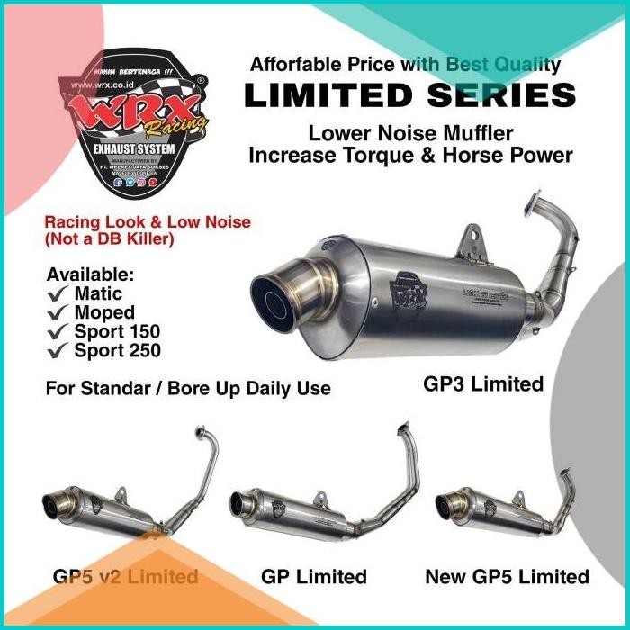 Knalpot WRX GP3 Limited K175 Honda ADV 150 11OKTZ4 suku cadang