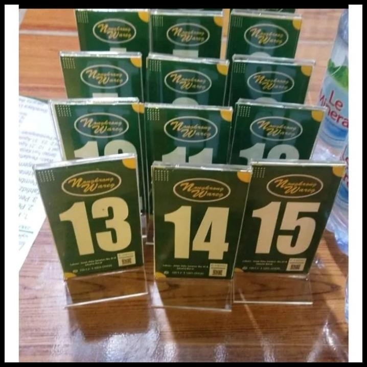 

BEST DEAL NEW NOMER MEJA RESTO AKRILIK 10X5 CM DAPAT 10PCS / STAND NOMOR MEJA AKRILIK DAPAT 10 STAND !!