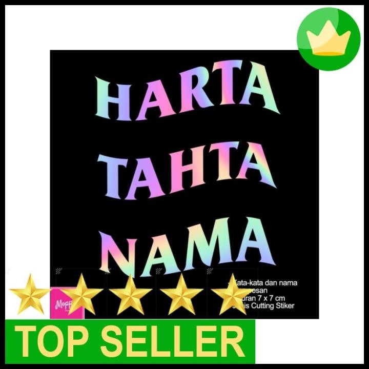 

TERMURAH MURAH STIKER HARTA TAHTA CUSTOM - HOLOGRAM ELEGAN !!!!