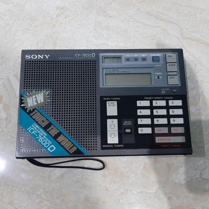 Sony Radio ICF7600D Touch The World Computerized World Band Receiver FM/LW/MW/SW 1980 rare Antik Ret