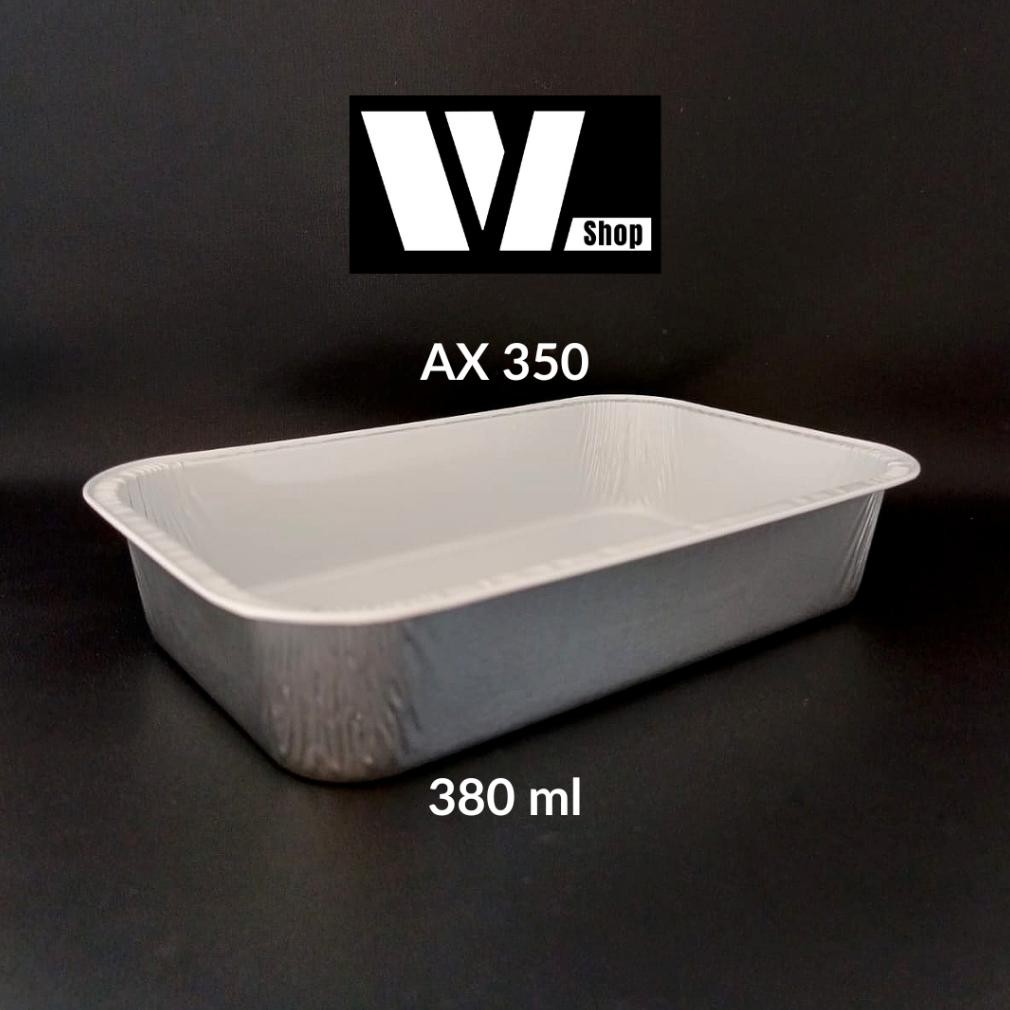 PENAWARAN TERBATAS Aluminium Tray 380ml Kotak Dimsum AX350 / Alumunium Foil Box AX 350 Alu Tray Alum