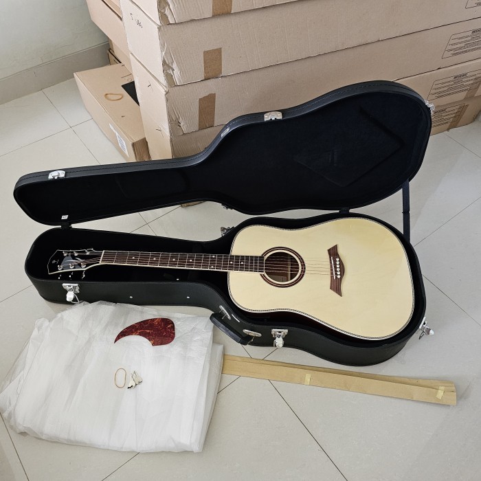 Gitar Dame Lilies D100E Natural original plus hardcase mantap