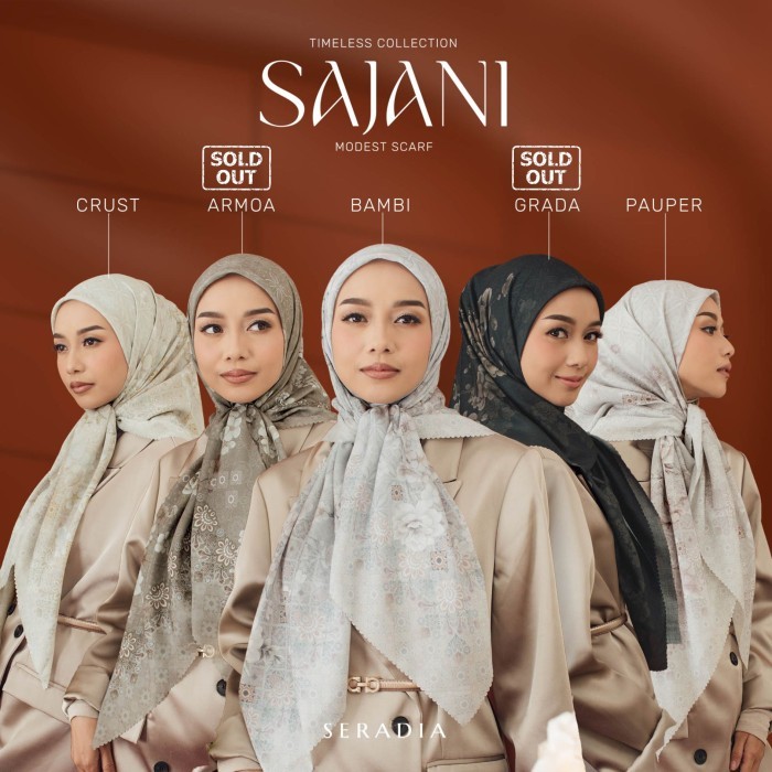 Seradia Hijab Segi Empat Sajani #Original