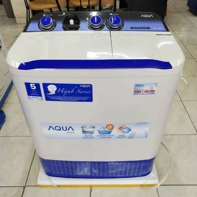 MESIN CUCI AQUA 2 TABUNG 7KG HIJAB SERIES KHUSUS BOGOR