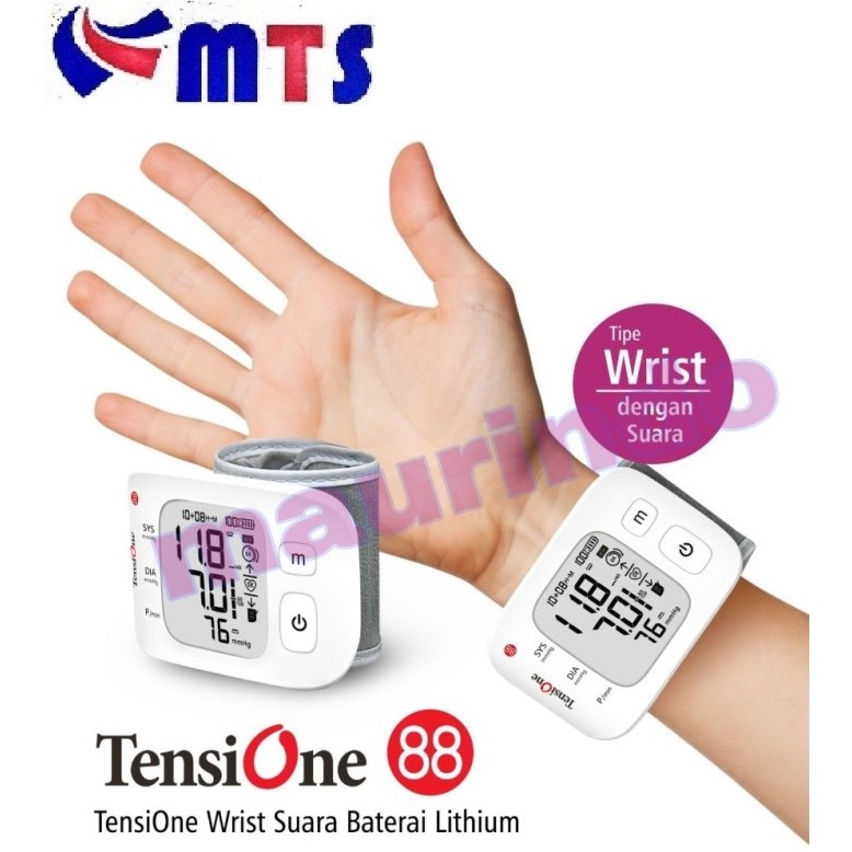 Onemed Alat Ukur Tensimeter Pergelangan Tangan Tensi Digital Tensione